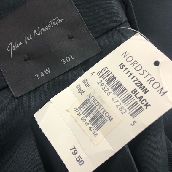 Nordstrom’s Men’s Dress Pants Black NWT 34 - Picture 6 of 8